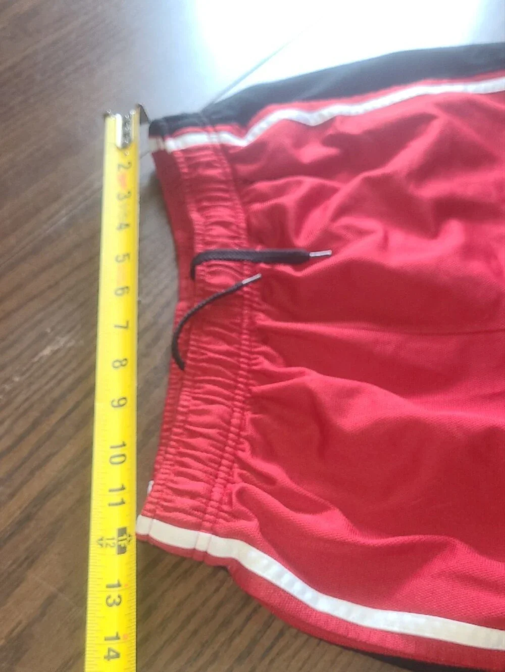 Nike Red and Black Boys' Athletic Shorts with White Trim Size XL